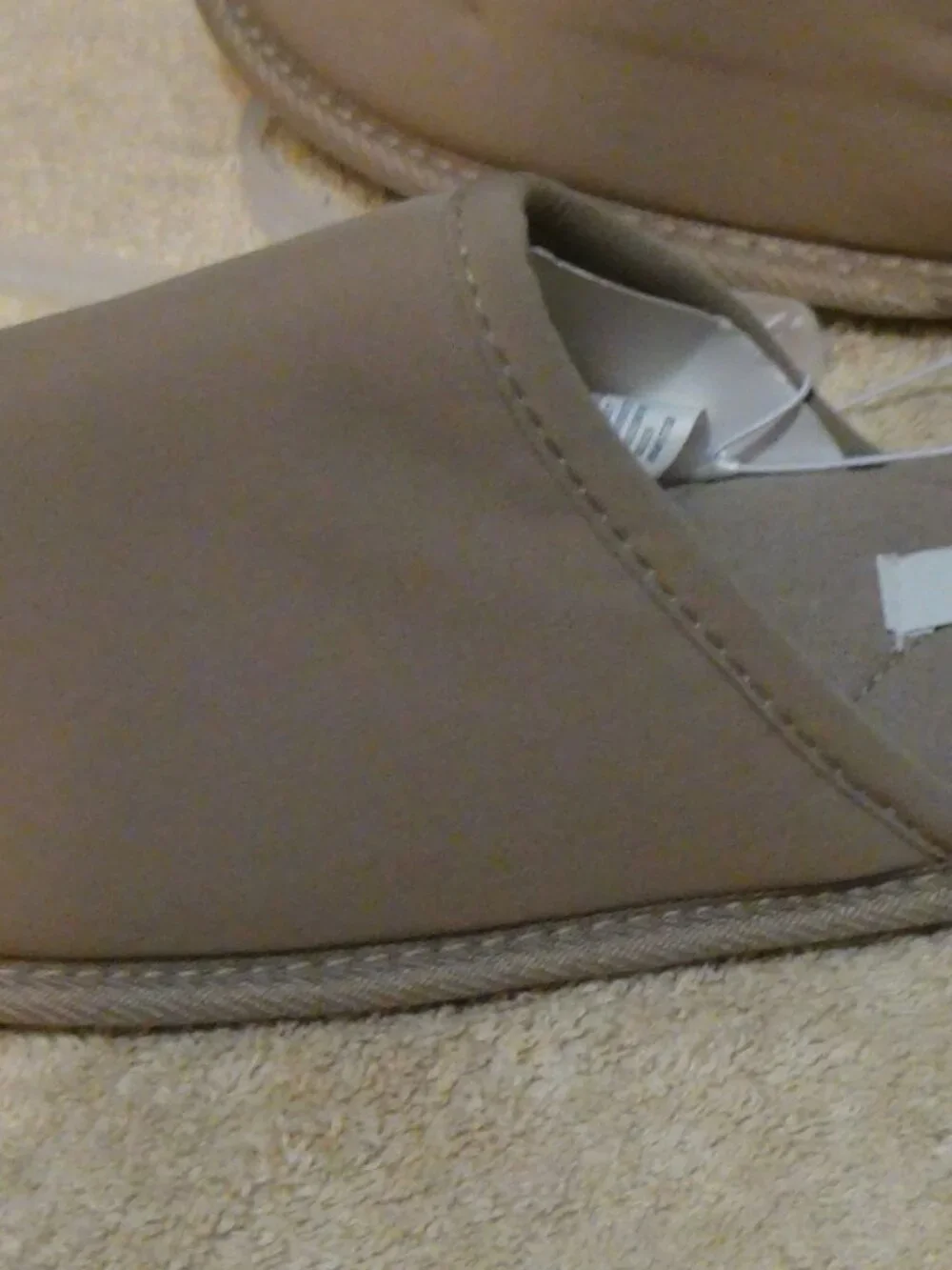 Men's Beau Scuff Slippers Goodfellow & Co Memory Foam M 9/10 Beige